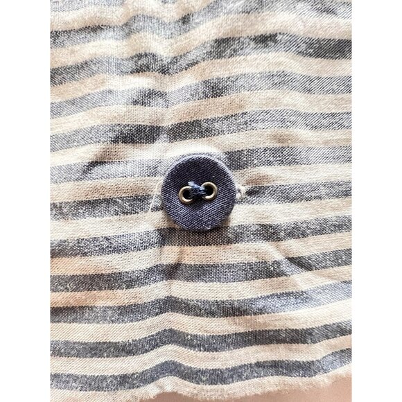 PAIR IKEA Stripe 3-Button Pillowcase STANDARD Ticking Stripe Blue White PRISTINE - Picture 3 of 7